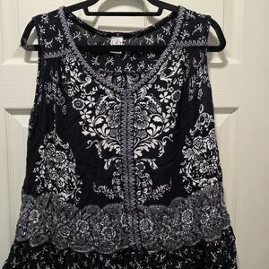 Bila Black and White Patterned Top